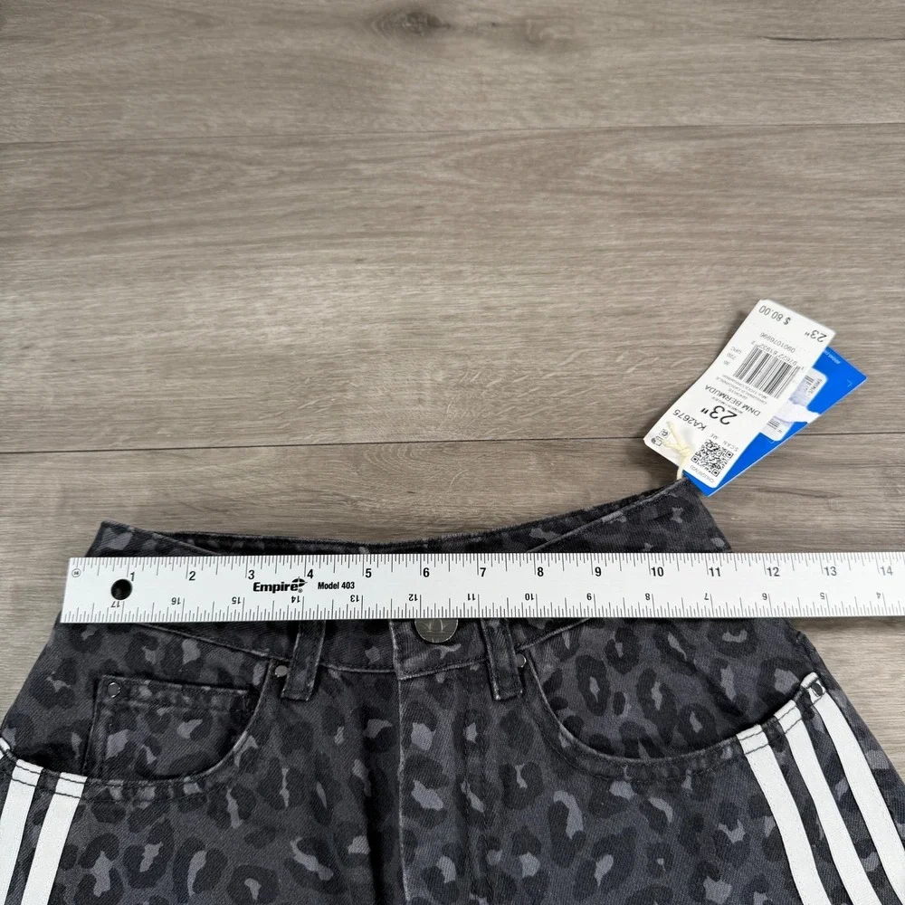 Adidas Denim Bermuda Shorts Pants Womens Rave Y2K Style Baggy Wide NWT KA2675